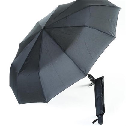 Almera Yarı Otomatik 10 Telli Rüzgara Dayanıklı Siyah Erkek Şemsiye